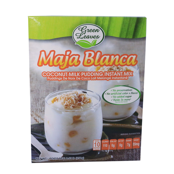 Green Leaves Rice and Coconut Instant Dessert- Maja Blanca- Coconut Milk Custard Pudding Mix